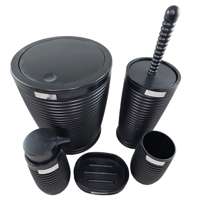 ست سرویس بهداشتی مشکی 5 پارچه اورانوس ترکیه