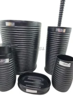 ست سرویس بهداشتی مشکی 5 پارچه اورانوس ترکیه