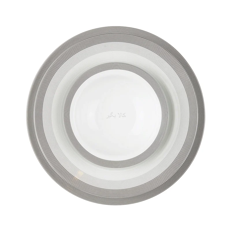 سرویس غذاخوری 28 پارچه مدل سیلور لاینر چینی زرین