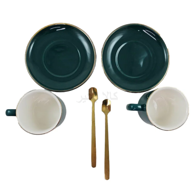 خرید فنجان قهوه خوری جفتی با نعلبکی و قاشق