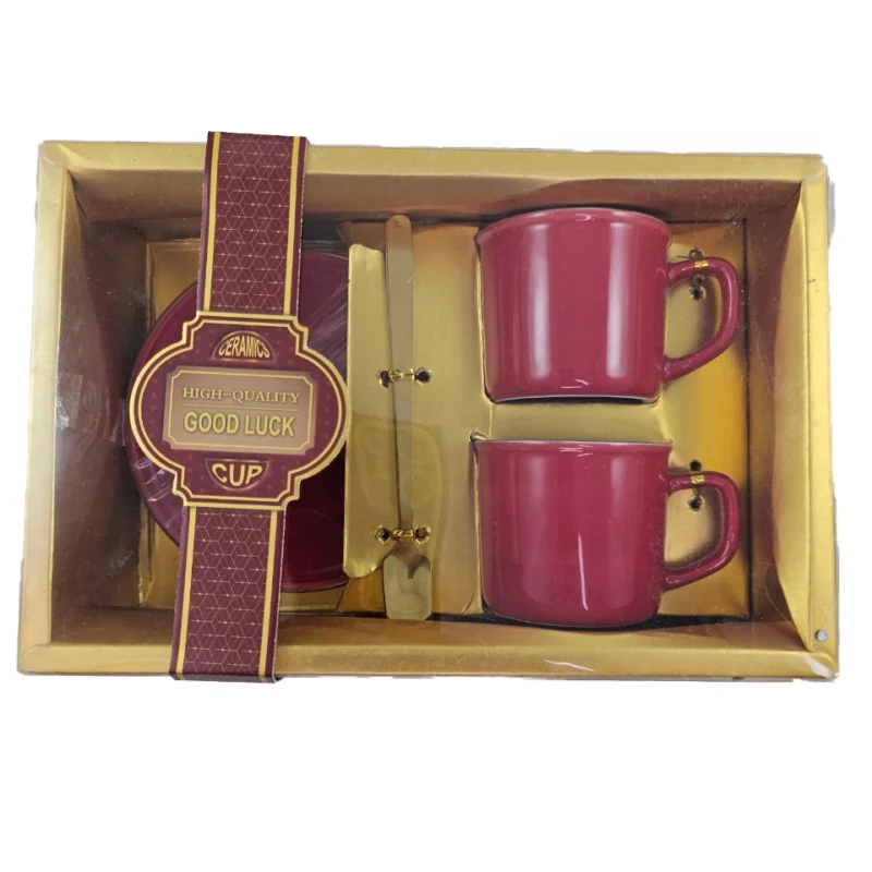 خرید فنجان قهوه خوری جفتی با نعلبکی و قاشق