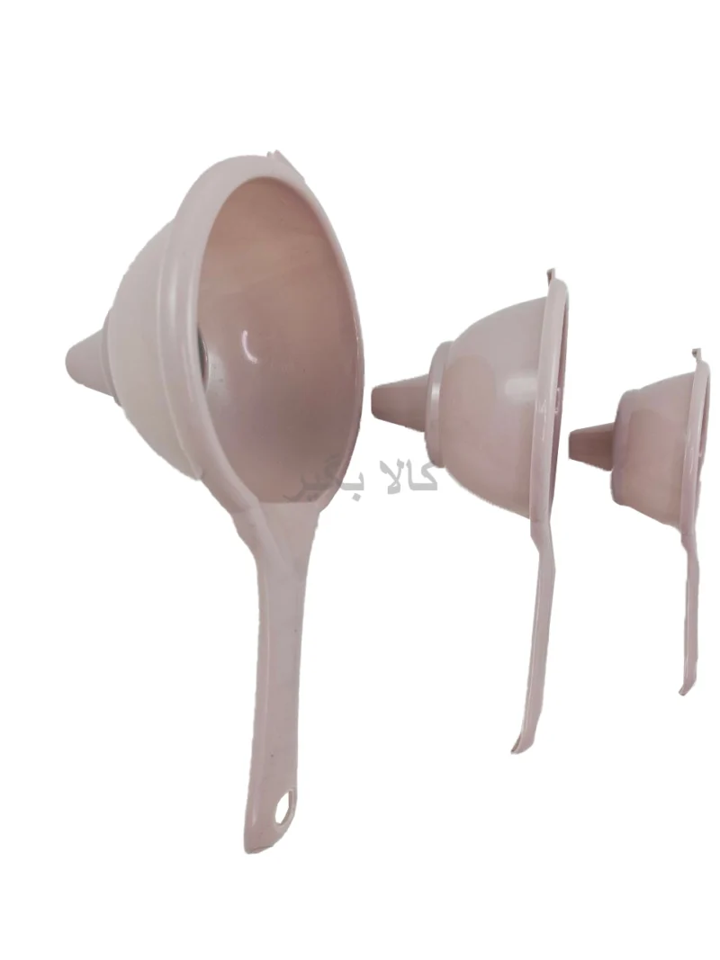 قیف سه عددی پلاستیکی با صافی داخلی