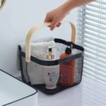 سبد و ارگانیزر ایکیا فلزی دسته بامبو