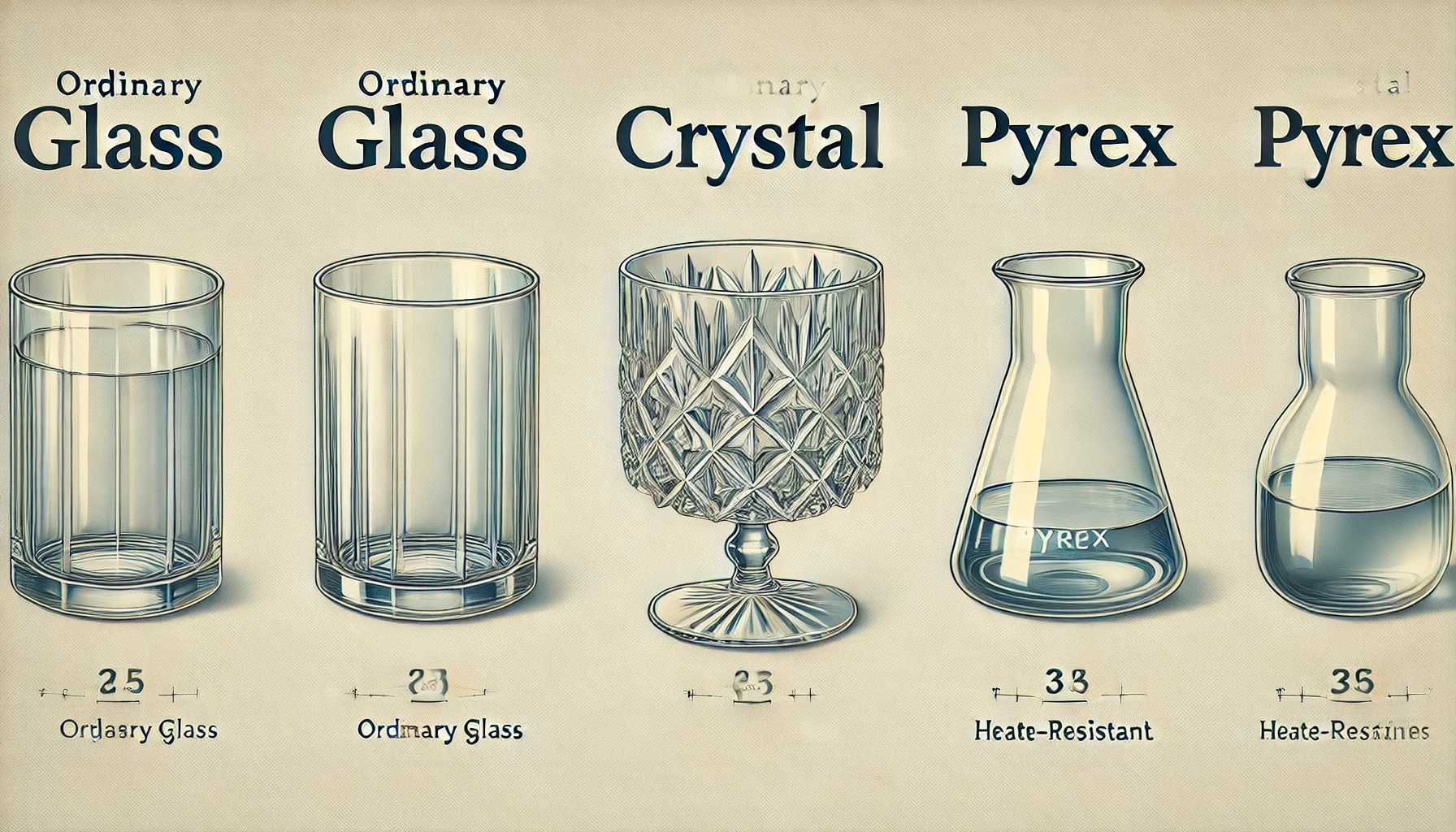 شیشه، کریستال و پیرکس: درک تفاوت‌ها و اصول ساخت آن‌ها