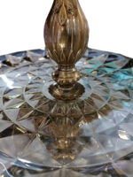 شیرینی خوری دو طبقه کریستالی مدل اکوامارین شامپی