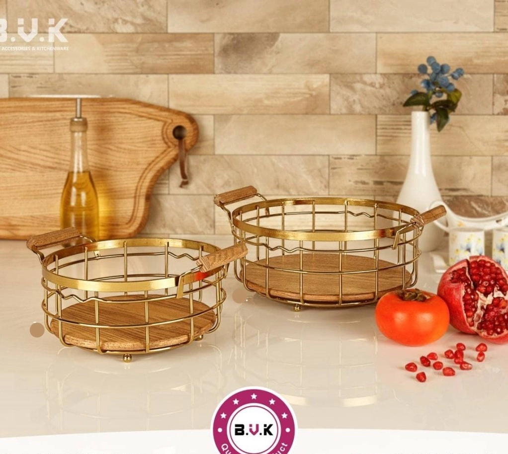 مجموعه محصولات برند بی وی کی BVK 7 سبد فلزی بزرگ گرد مدل کاریزما BVK کد 411125
