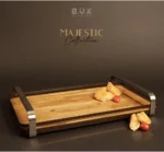 سینی چوبی و فلز استیل مستطیل بزرگ BVK کد 451945