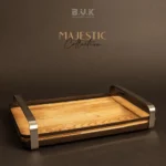 سینی چوبی و فلز استیل مستطیل بزرگ BVK کد 451945