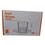 ست فنجان و نعلبکی 12 پارچه برند Deli Glass
