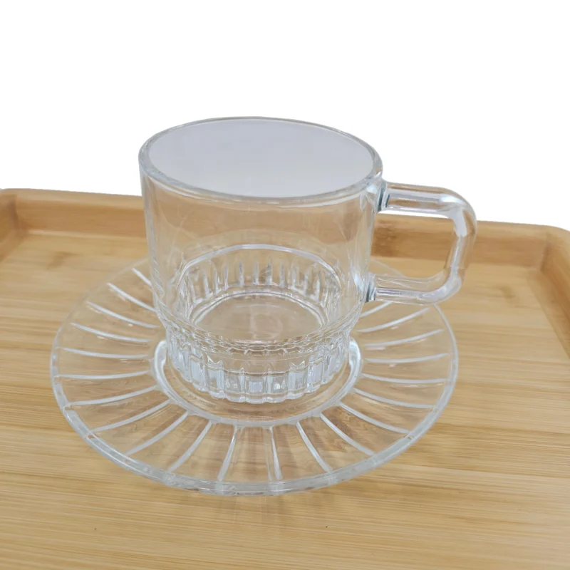 ست فنجان و نعلبکی 12 پارچه برند Deli Glass