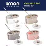 ست نظافت سطل و زمین شوی چرخشی برند لیمون - Image 2