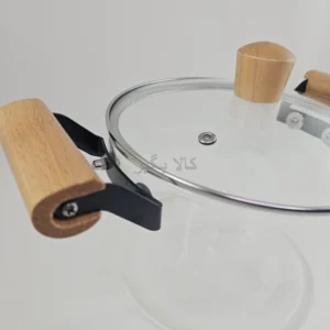 قابلمه 3.5 لیتری پیرکس شعله مستقیم دسته چوبی