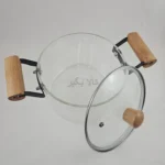 قابلمه 3.5 لیتری پیرکس شعله مستقیم دسته چوبی