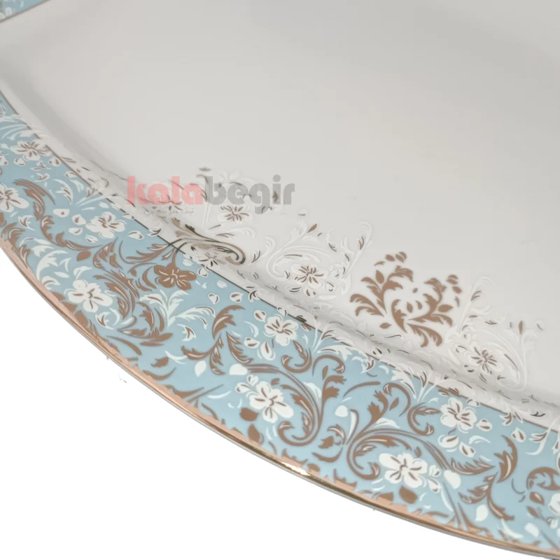 دیس ۳۵ چینی توس طرح داستر فیروزه‌ای